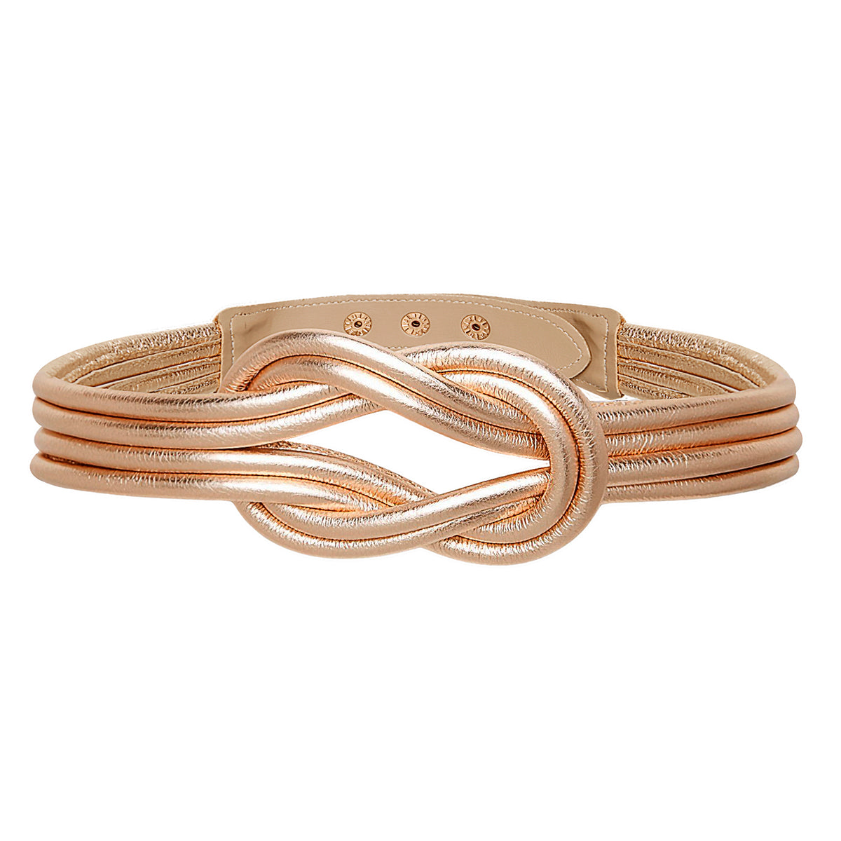 Metallic Gold Leather Braided Statement Belt Vintage Gold and Silver Tone Braided Belt, 90s High Waist  main image 3