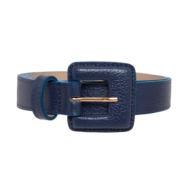 navy blue belts for dresses Ladies Navy Blue Belt For Dress - Genuine Leather 32" / 80 cm