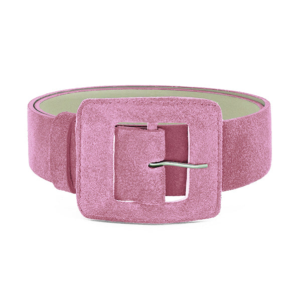 Pink 2025 suede belt