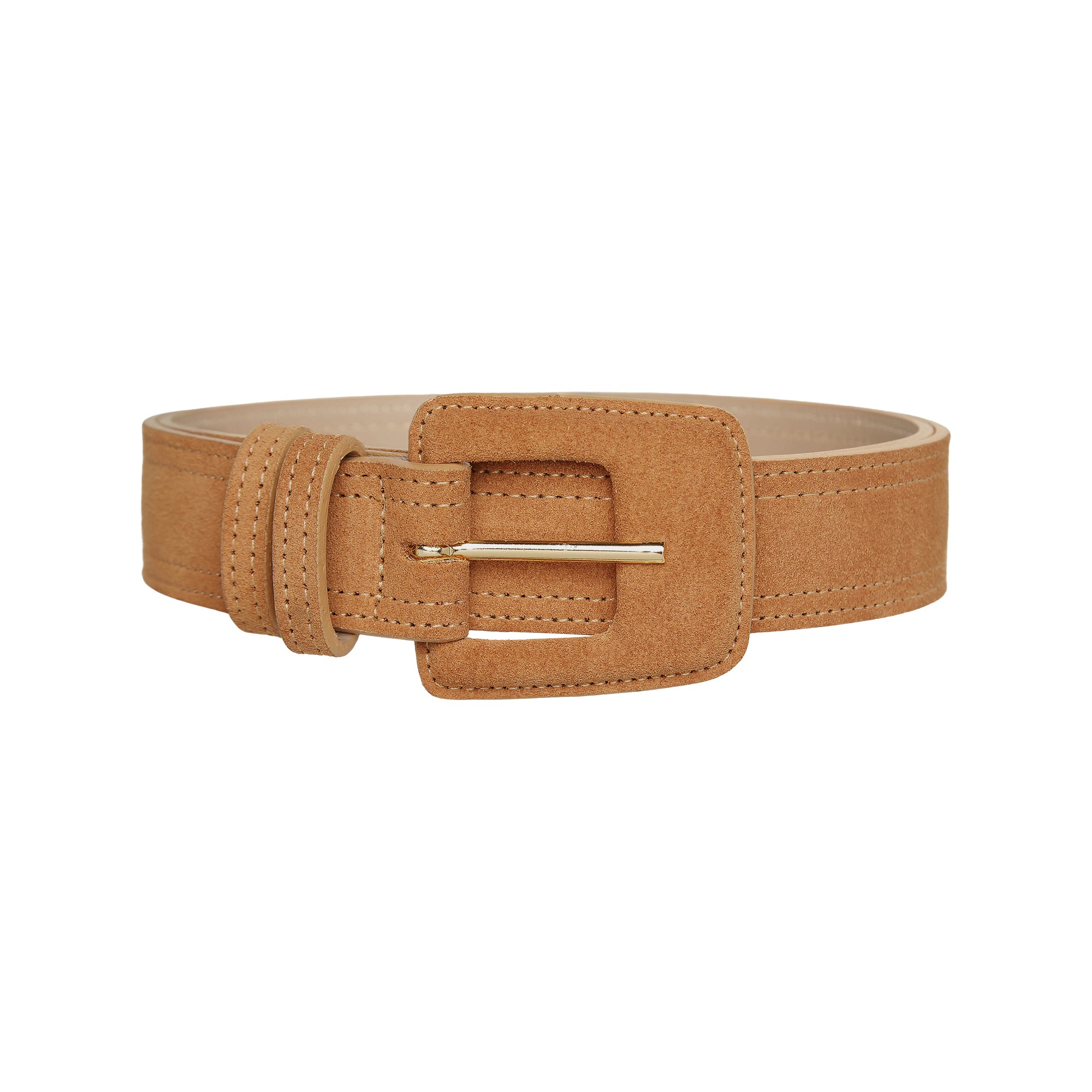 小物 Leather Belt(RECTANGLE BUCKLES) Beige-Leather-Rectangle-Buckle