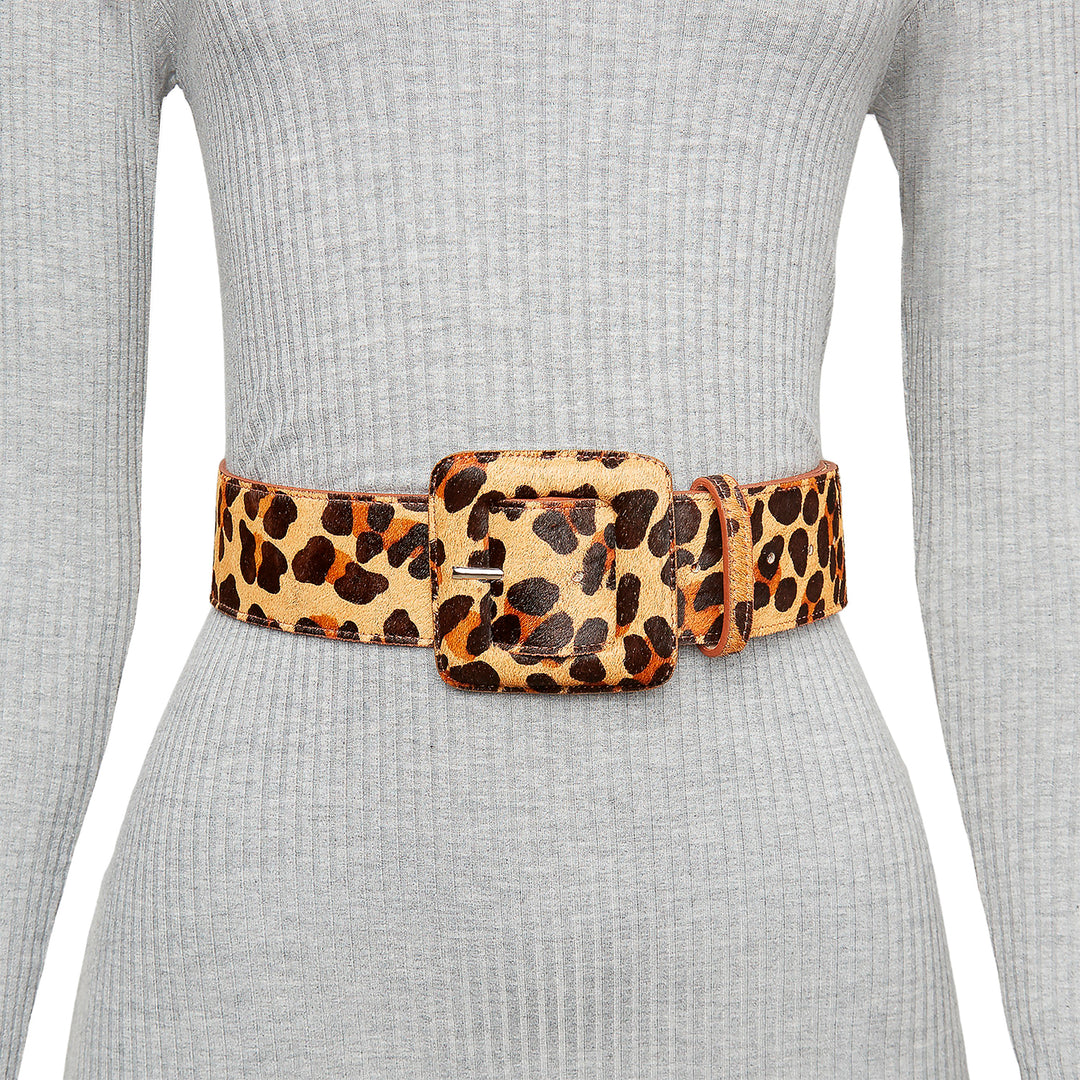 wide leopard belt