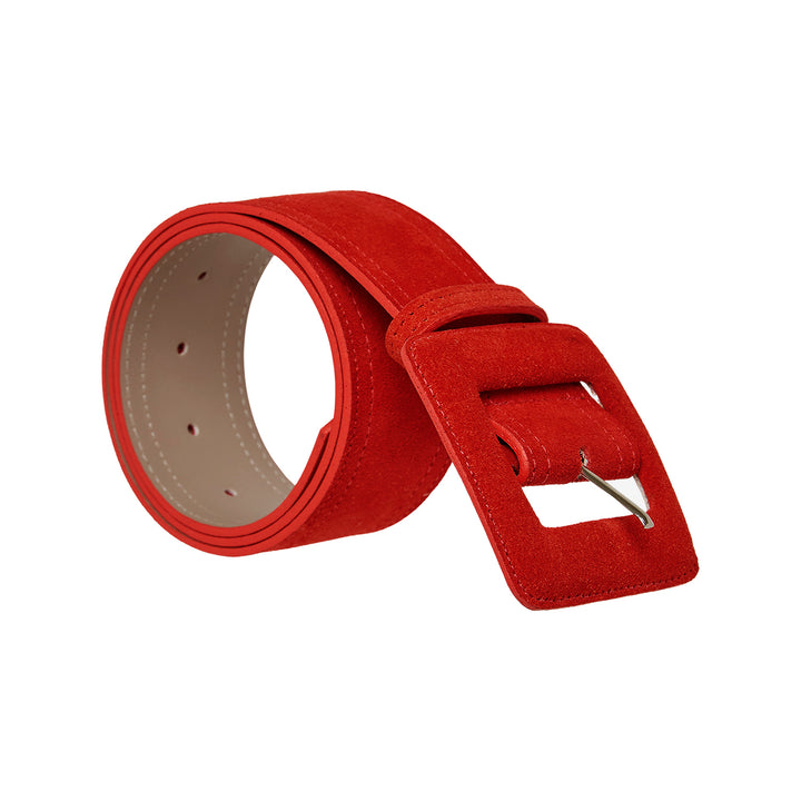 Western Union buckle shops with red suede belt