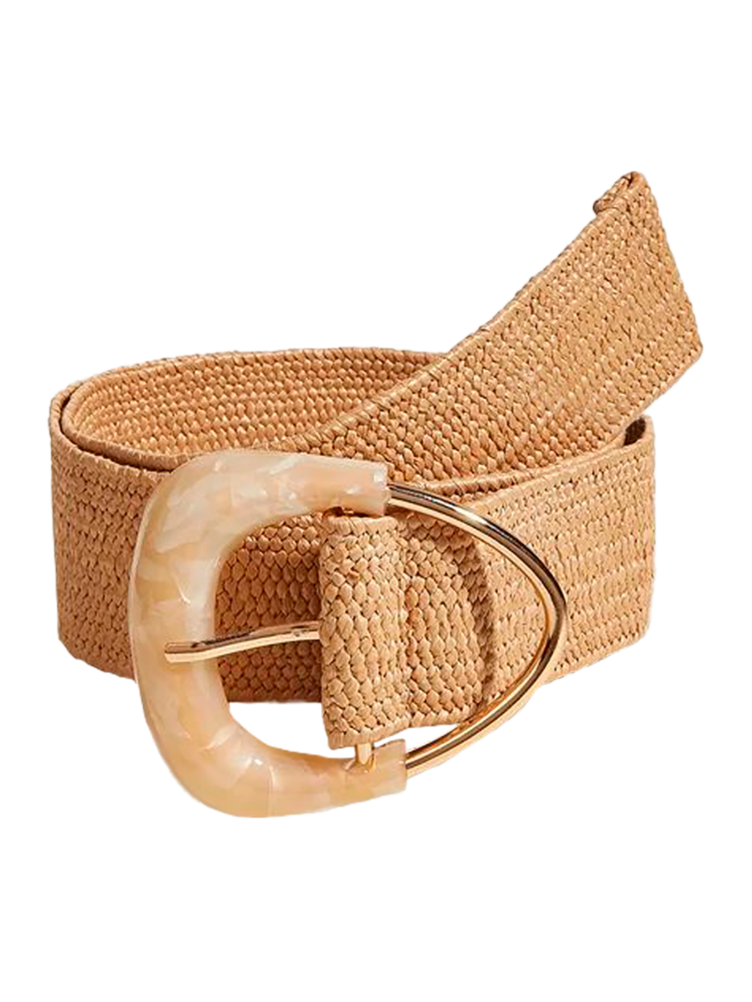 Straw Woven Elastic Belt with Triangle Buckle Straw Woven Elastic Belt with Triangle Buckle