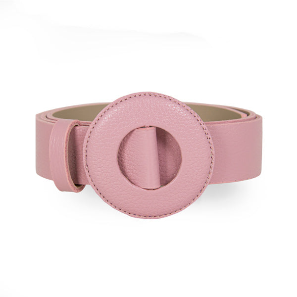 Women's Leather Belt - Floater Leather Belt with Mini Oval Buckle in ...